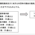 常翔学園中学校の模擬選挙 その5 自民党のマニフェスト 被選挙権引き下げ