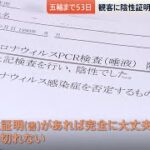 東京オリンピック・パラリンピックの観客にＰＣＲ検査などの陰性証明書の提示を求めることを政府が検討中との報道に関する質問主意書 ←浜田聡提出